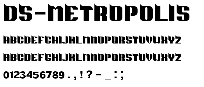 DS-Metropolis font