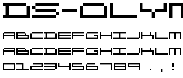 DS OlymPix font