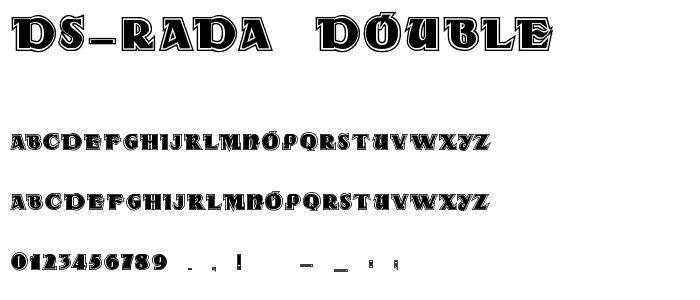 DS Rada_Double font