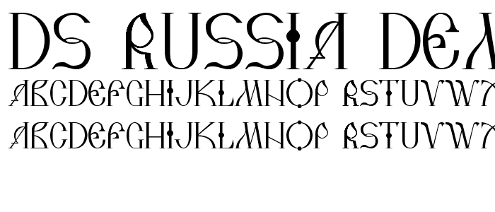 DS Russia Demo font