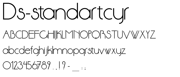 DS StandartCyr font