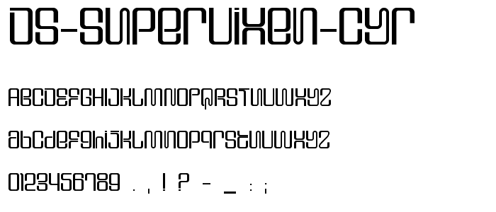 DS Supervixen Cyr font