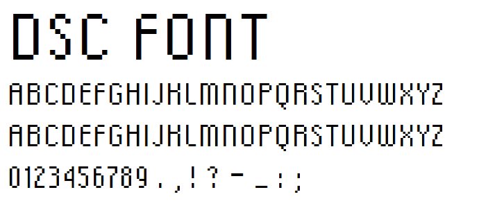 DSC font