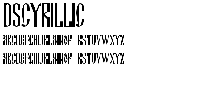 DSCyrillic font