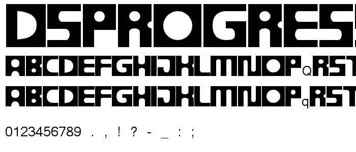 DSProgress SemiBold font
