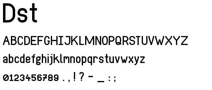 DST font