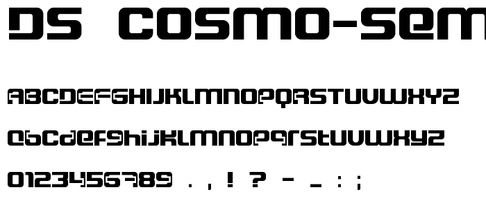 DS_Cosmo Semi expanded SemiBold font