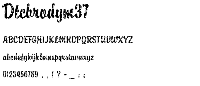 DTCBrodyM37 font