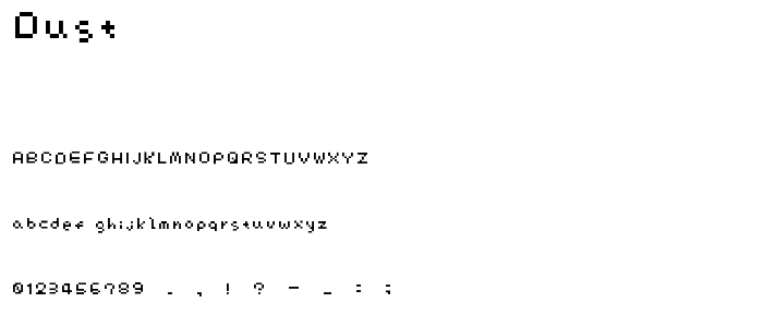 DUST font