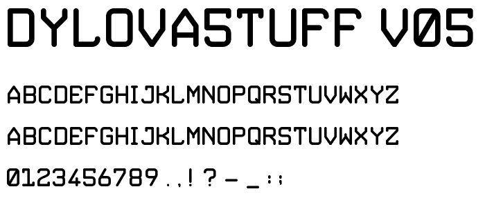 DYLOVA5TUFF V05 font