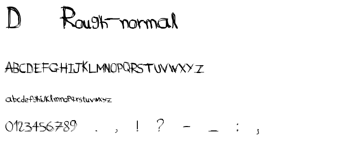 D_rough Normal font