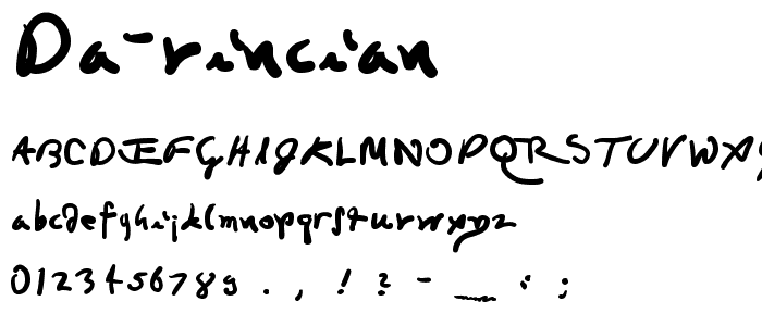 Da Vincian font