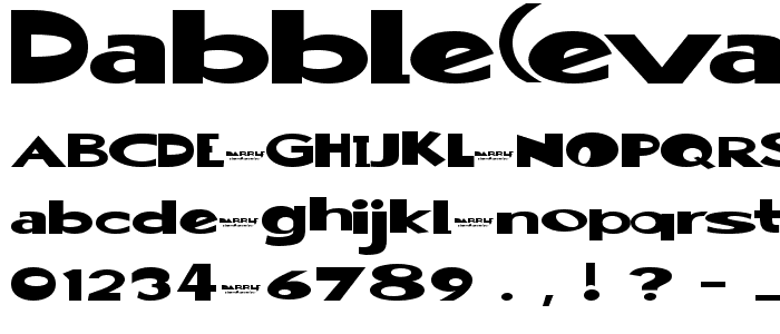 Dabble(eval) font