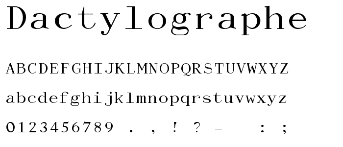 Dactylographe font