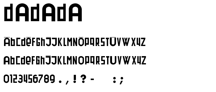 DadaDa font