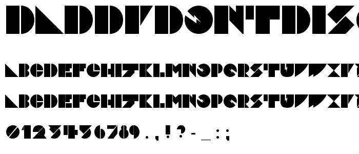 DaddyDontDisco font