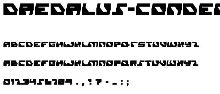 Daedalus Condensed font