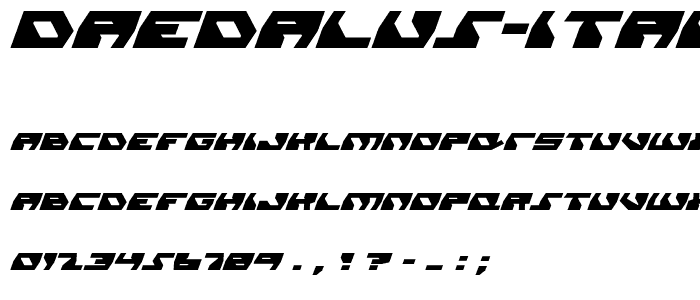 Daedalus Italic font