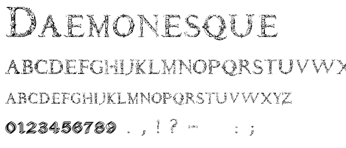 Daemonesque font