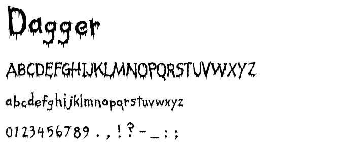 Dagger font