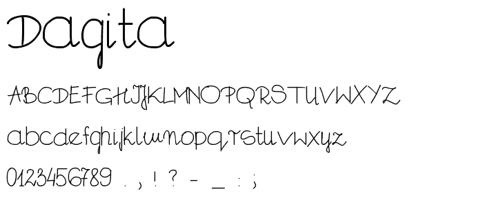 Dagita font