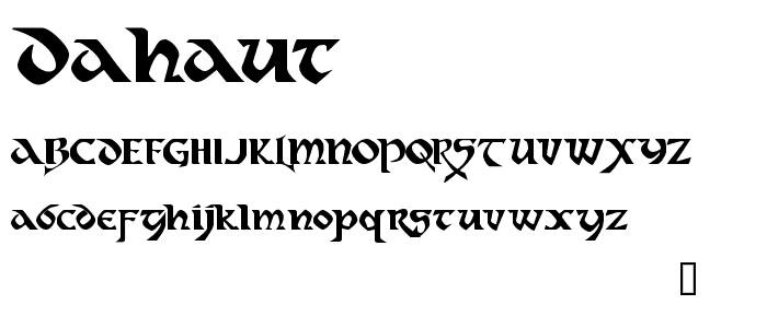 Dahaut font