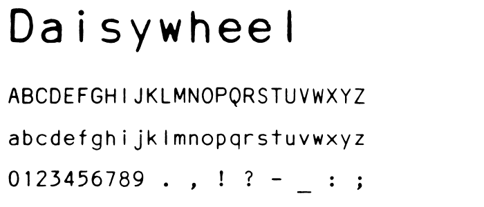 DaisyWheel font