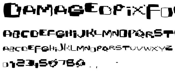 Damagedpixfont font