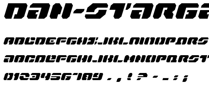 Dan Stargate Expanded Italic font
