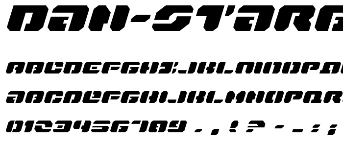 Dan Stargate Extra expanded Italic font