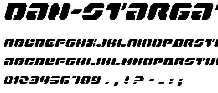 Dan Stargate Italic font