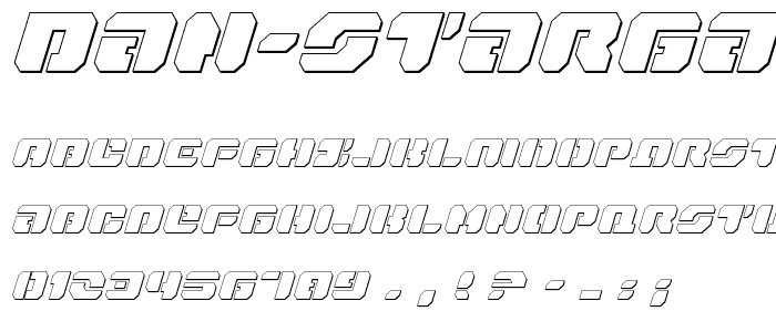 Dan Stargate Outline Italic font