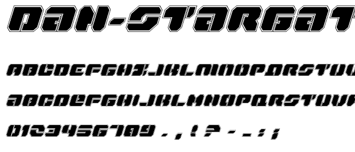 Dan Stargate Pro Italic font