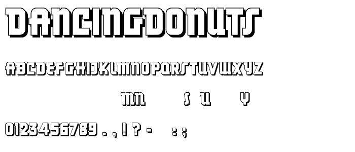 DancingDonuts font