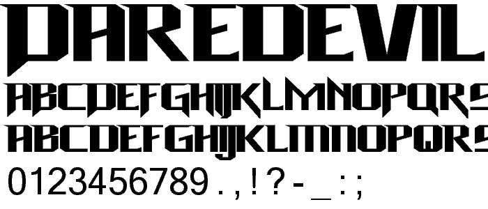 Daredevil font