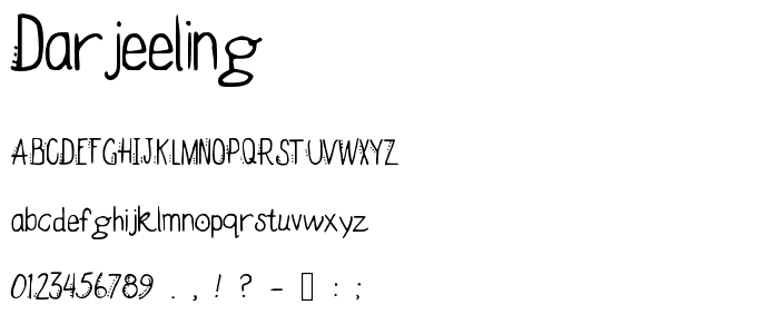 Darjeeling font