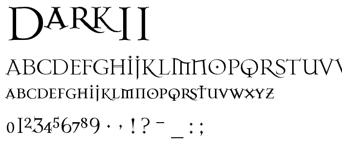 Dark11 font