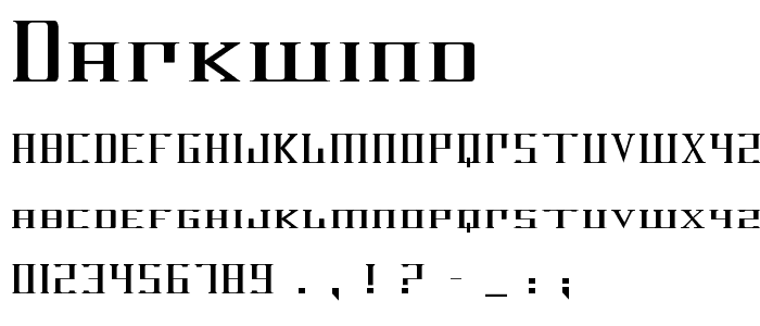 DarkWind font