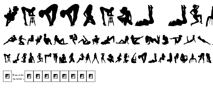 Darrians Sexy Silhouettes 4 font