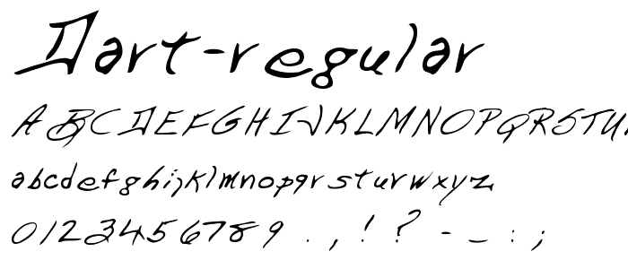 Dart Regular font