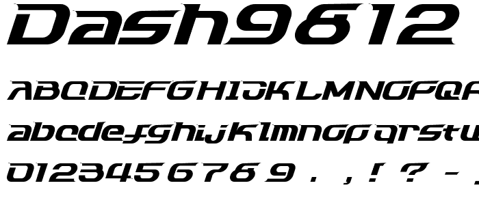Dash9812 font