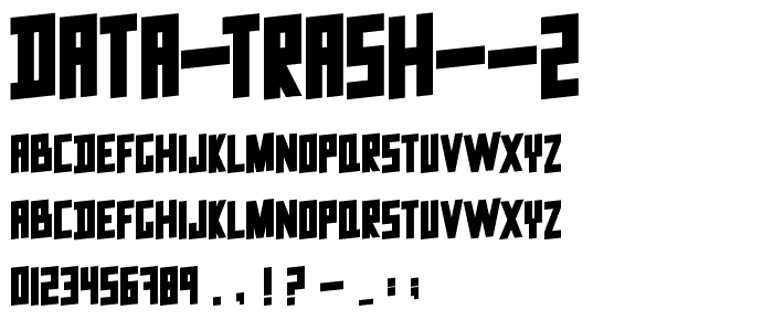 Data Trash 2 font