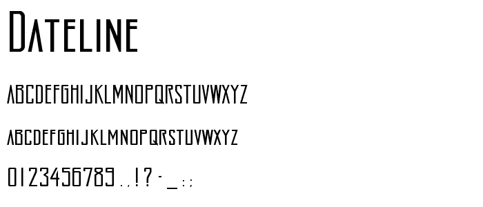 DateLine font