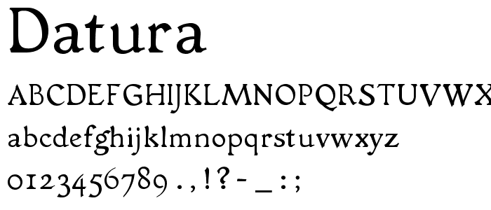 Datura font