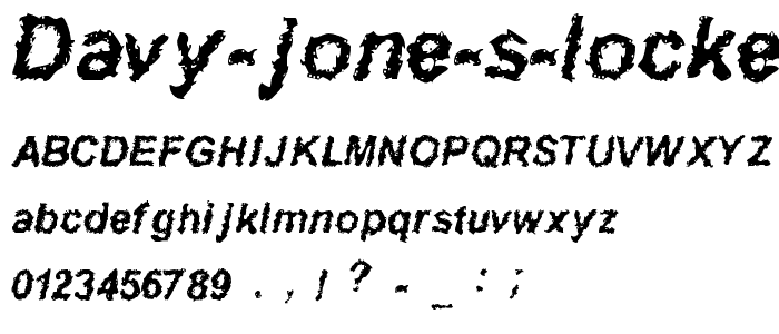 Davy Jone s Locker font
