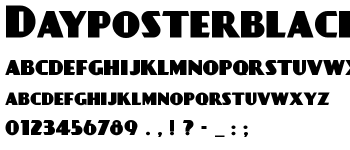 DayPosterBlack font
