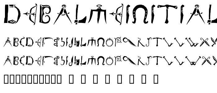 DeBalmeInitials font