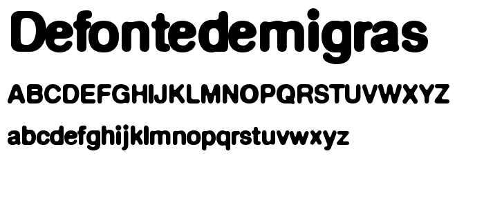 DeFonteDemiGras font