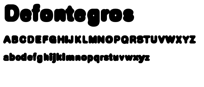 DeFonteGros font