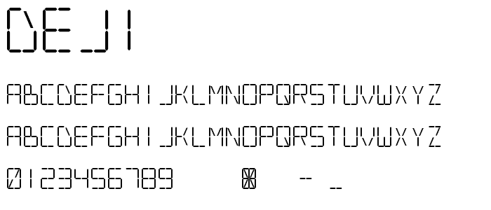 DeJi font